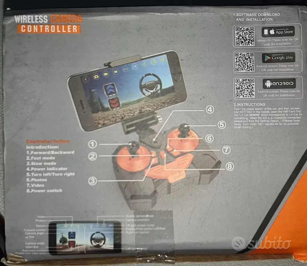 VEICOLO RADIOCOMANDATO 4WD con Guscio in PVC di Alta Qualità, VIDEOCAMERA HD -SPEDIZIONE IN TUTTA ITALIA VIA CORRIERE ESPRESSO COMPRESA NEL PREZZO